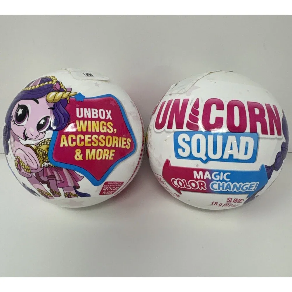 LOT 2 Zuru 5 Surprise Unicorn Squad Magic Color Change Surprise Capsules 2022